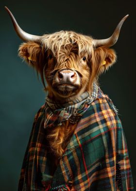 Highland Cow in a Cape