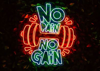 No pain No gain Neon