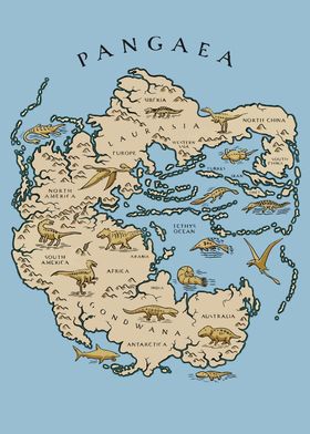 Maps of pangea