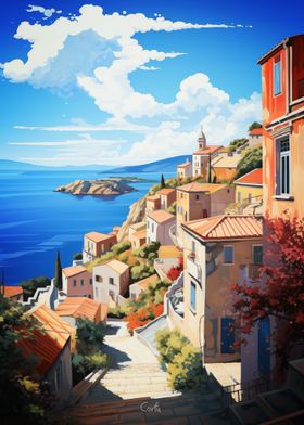 Corfu Oil Painting