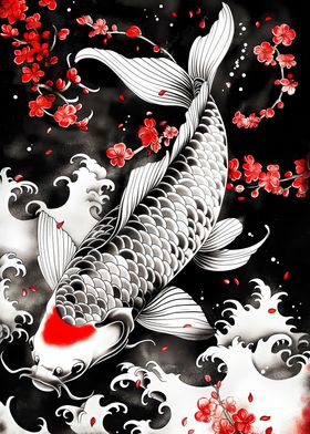 Koi fish Pond art