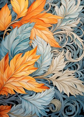 Colored leaves Floral art