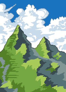 Hill Mountain Pixel