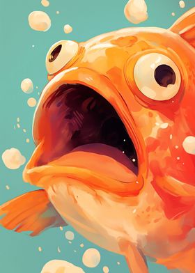 Funny fish in water