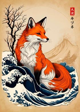 Great Wave of Kitsune