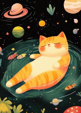 cat in space galaxy