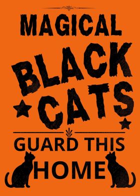 black cats guard this home