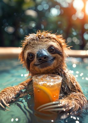 Have a drink with a sloth