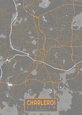 Charleroi City Map Bauhaus