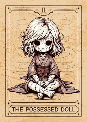 Spooky Doll Tarot Card