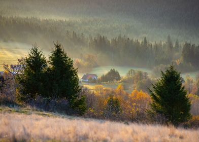 Autumn landscape in Poland