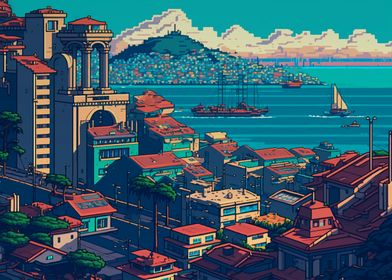 Almada City Pixel Art