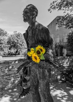 Van Gogh with Sunflowers