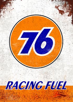 76 racing fuel sign