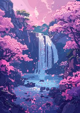 Waterfall Sakura Pink