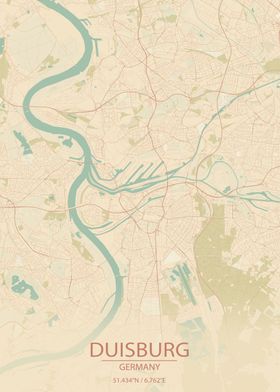 Duisburg Germany City Map