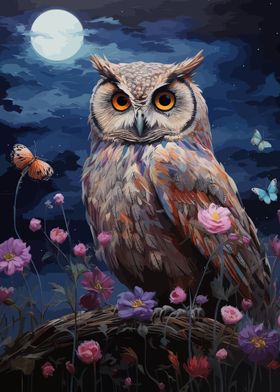 Owl Wildlife Art