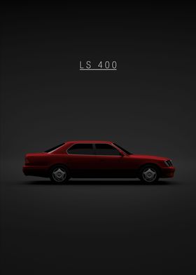 Red Lexus LS 400