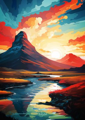 kirkjufell Oil Painting