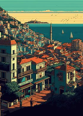 Almada City Pixel Art