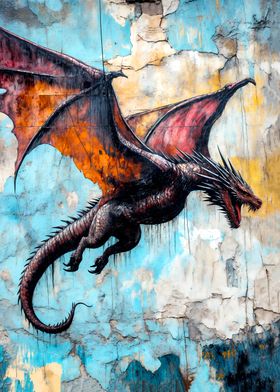 Graffiti Style Dragon Art