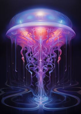 Neon Purple Jellyfish