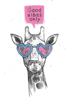 Good Vibes Only Giraffe