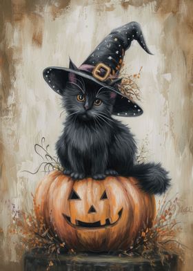 Black Halloween Kitten