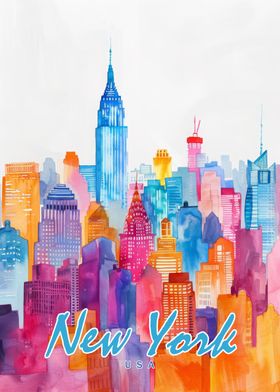 New York City Watercolor