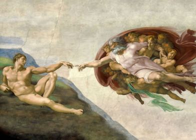 Michelangelo Adam Creation