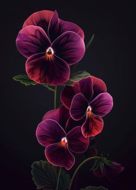 Elegant Pansy Flower