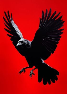 Raven Red Crow Bird