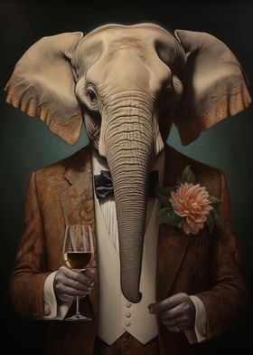 Elephant in a Tuxedo