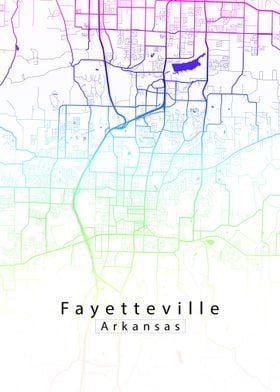 Fayetteville Arkansas Map