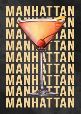 Manhattan cocktail black