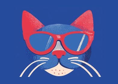 Cool cat with sunglasses