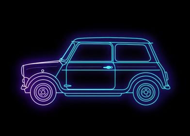 Neon Line Car 