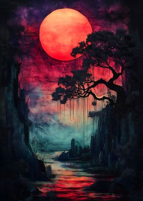 Bloodmoon River Sunset