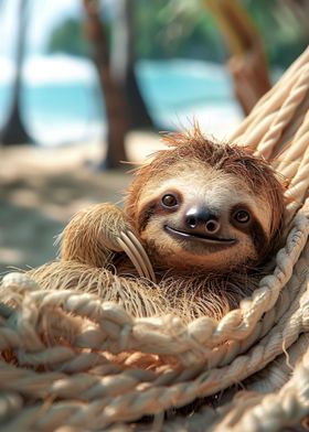 Sloth in a hammock