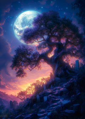 Spiritual Purple Tree