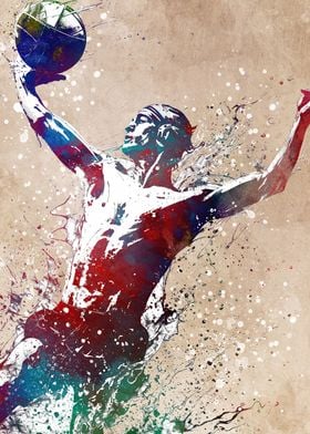 Water polo sport art