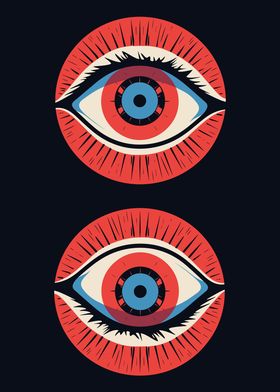 Modern Evil Eye Poster Art