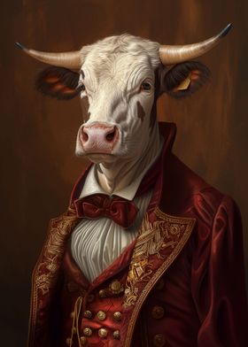 Vintage Cow Gentleman