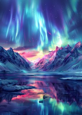 Aurora Winter Landscape