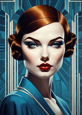 Light Blue Beauty Portrait