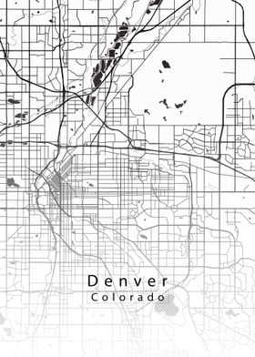 Denver Colorado City Map