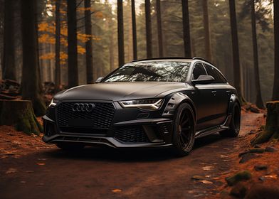 Audi RS Tuned car Forest