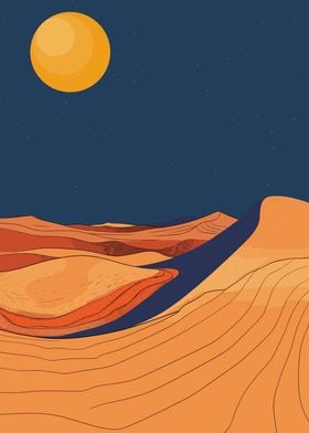 Sand and Night Art Poster