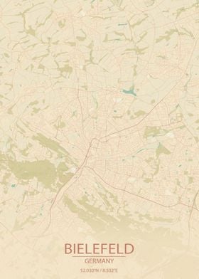 Bielefeld Germany City Map