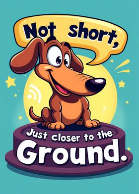 Adorable Cartoon Dachshund